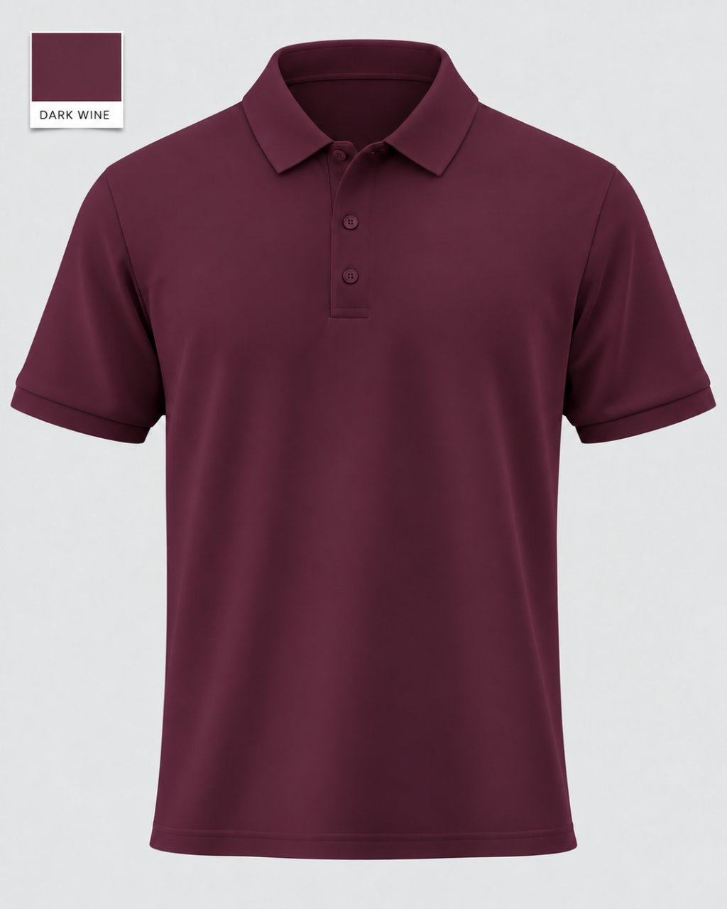 Deccan Drip men's polo t-shirt in Dark Wine – front