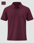 Deccan Drip men's polo t-shirt in Dark Wine – front