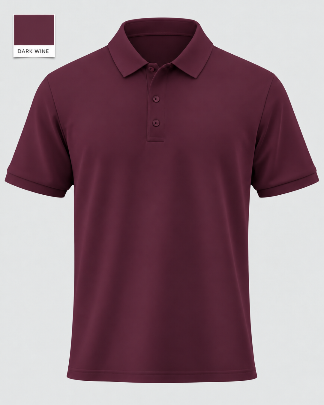 Deccan Drip men's polo t-shirt in Dark Wine – front