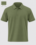 Deccan Drip men's polo t-shirt in Dark Pista – front