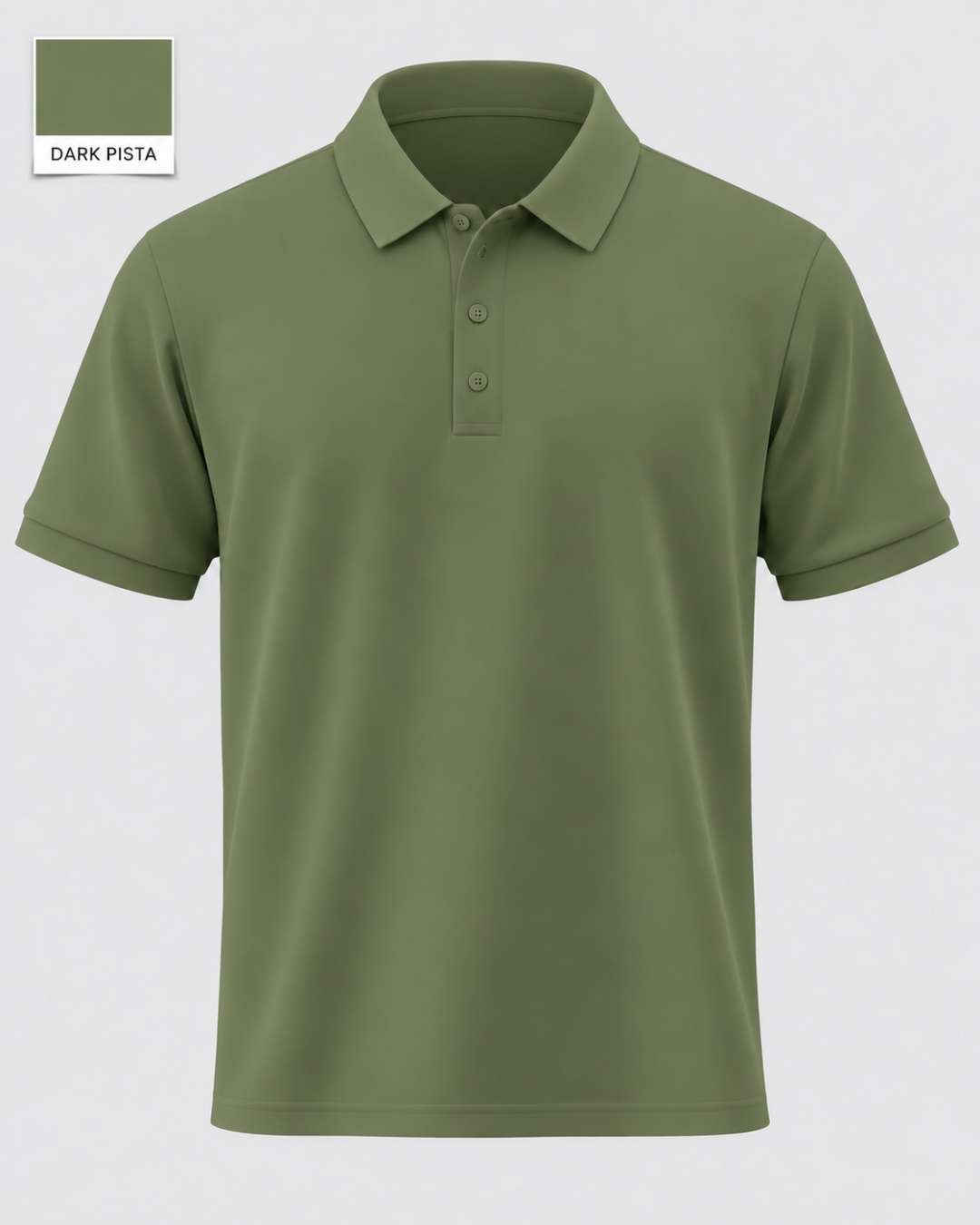 Deccan Drip men's polo t-shirt in Dark Pista – front