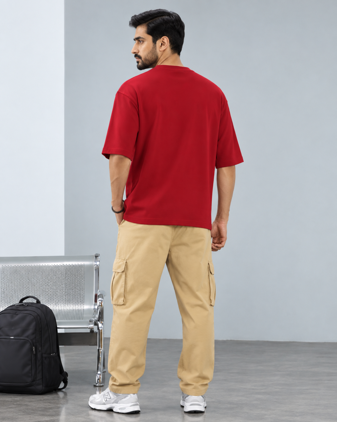Deccan Core Tee in Tomato Red - view 2
