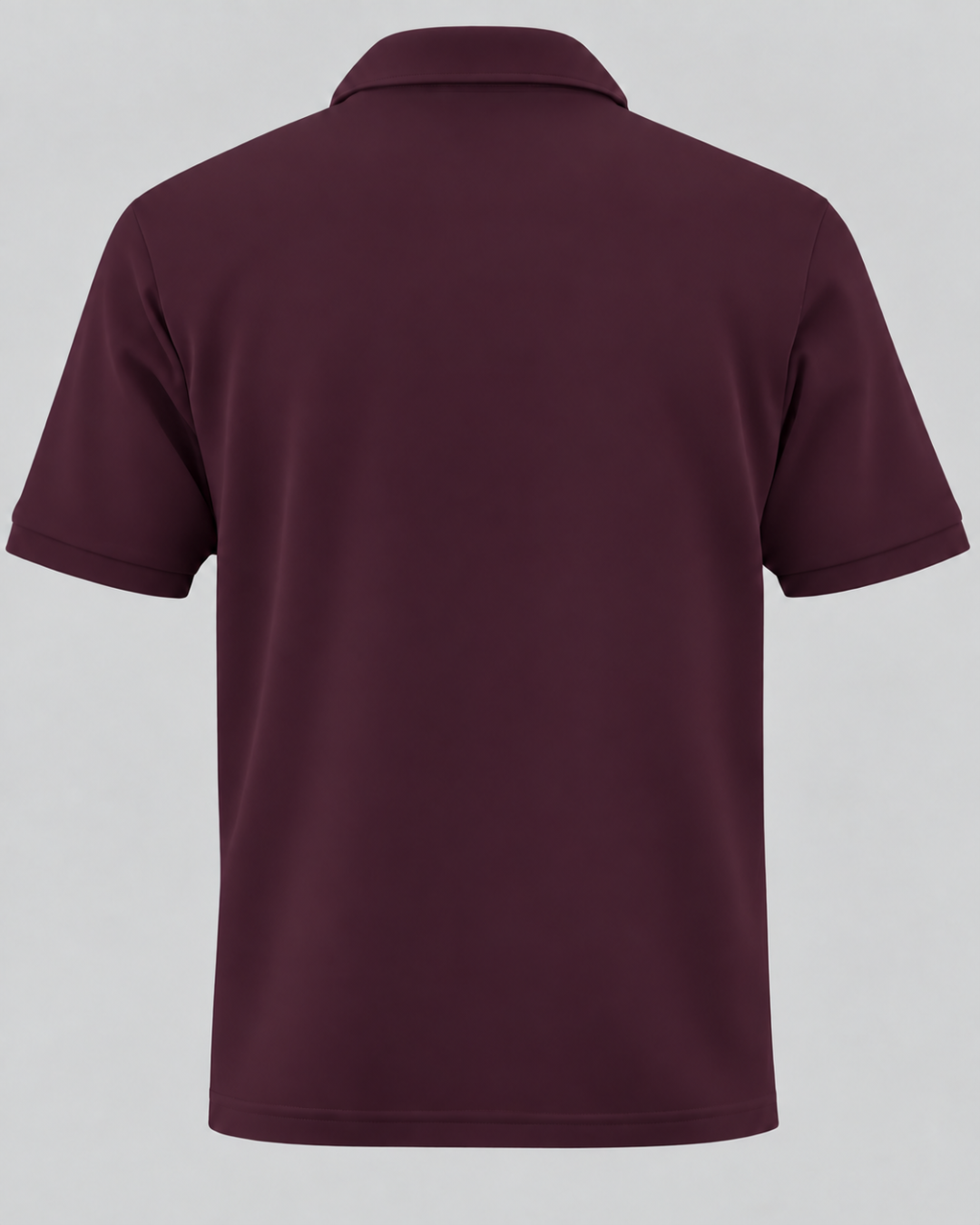 Deccan Drip men's polo t-shirt in Dark Wine – back