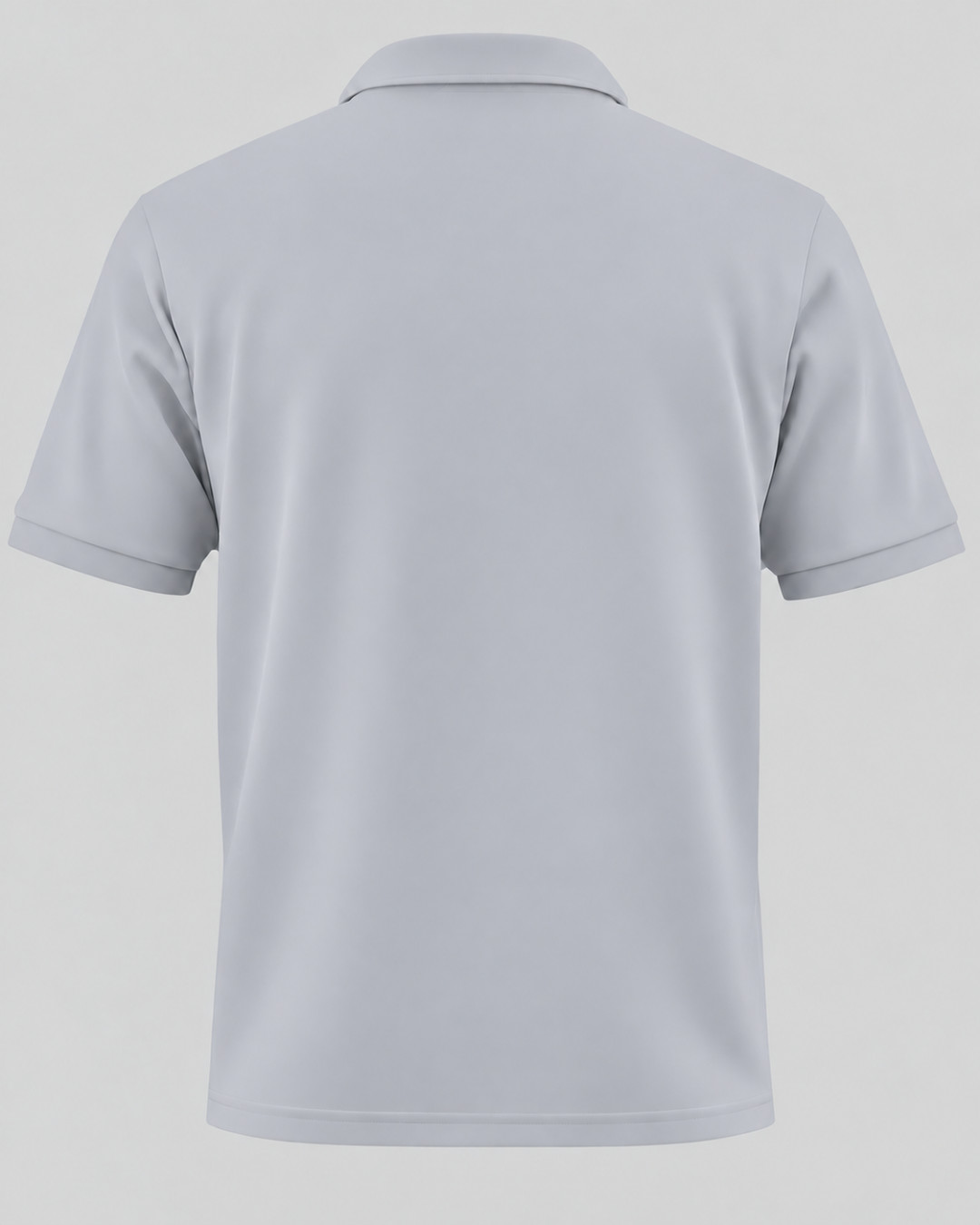 Deccan Drip men's polo t-shirt in Light Grey – back