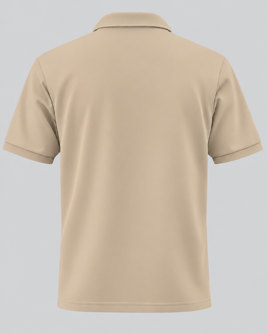 Deccan Drip men's polo t-shirt in Beige – back