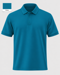 Deccan Drip men's polo t-shirt in Teal – front